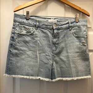 LOFT Blue Jean Shorts Distressed Cut-Off Style